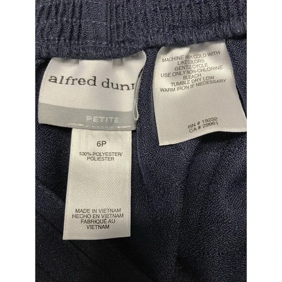 Alfred Dunner  Woman Petite Dark Blue Dress Pants Size 6P NWOT - Picture 2 of 5